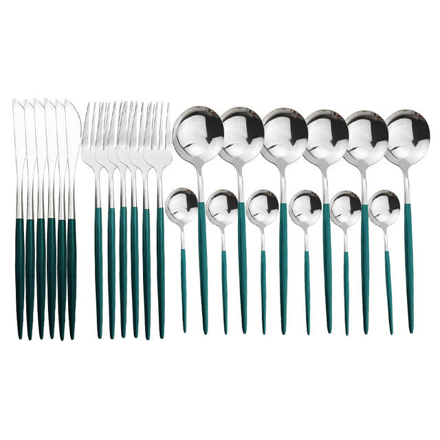 Stainless Steel Cutlery 24-piece Set