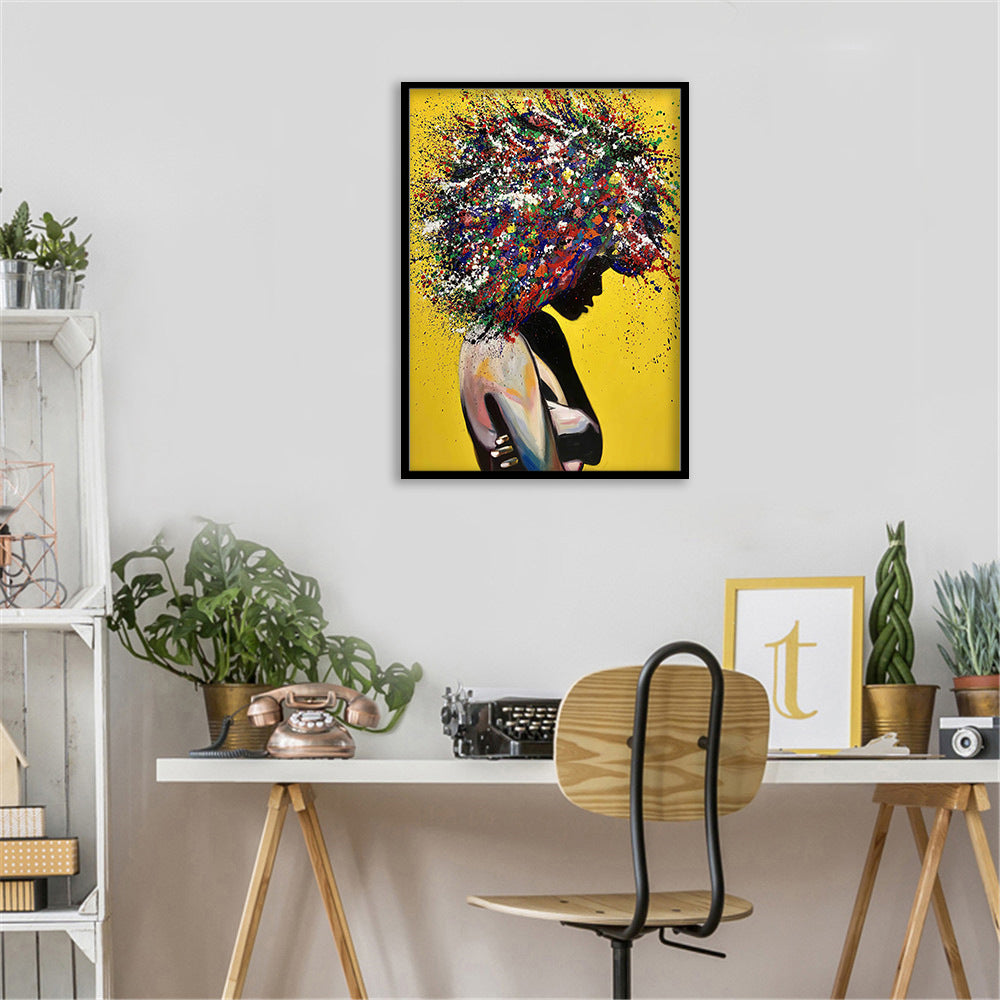 Vibrant Female Portrait Canvas Poster