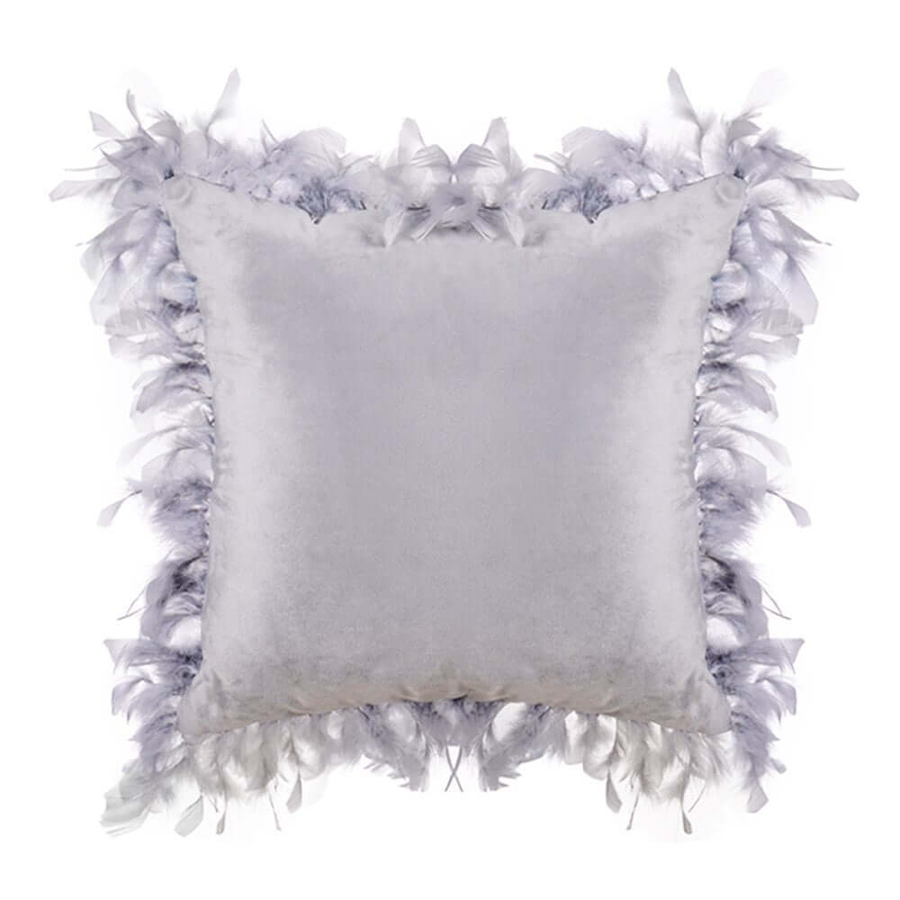 Velvet feather pillowcover home pillow