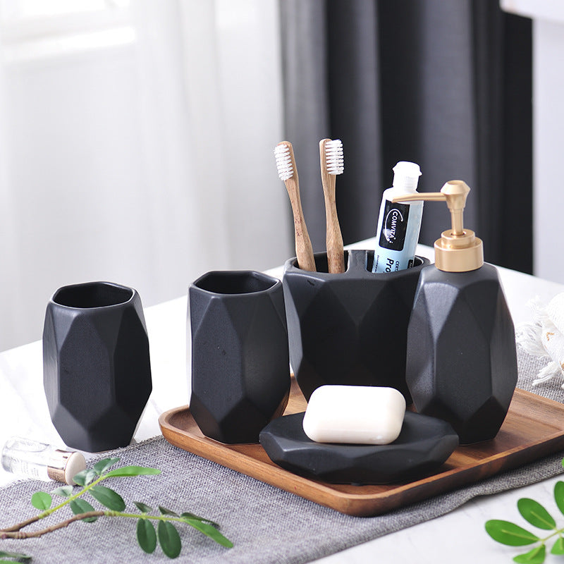 Ceramic Bathroom 5-Piece Set