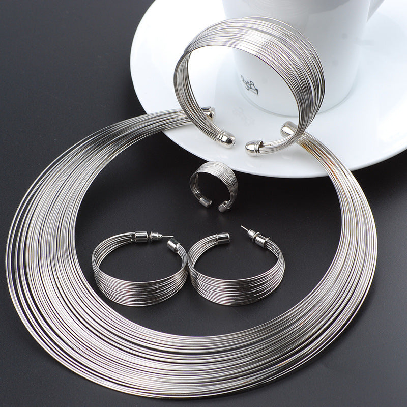 Stylish Modern Metal Jewelry Set