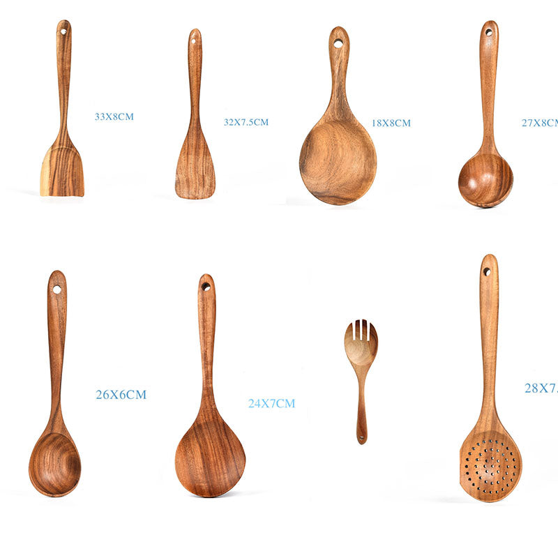 Natural Wood Tableware for Kitchen Tools.