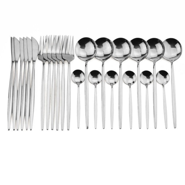 Stainless Steel Cutlery 24-piece Set