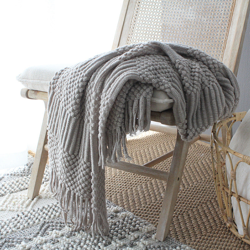 Nordic Knitted Polyester Blanket