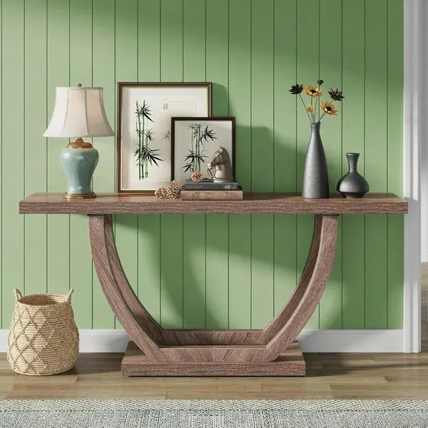 Narrow Console Table for Hallway Entry or Behind Couch