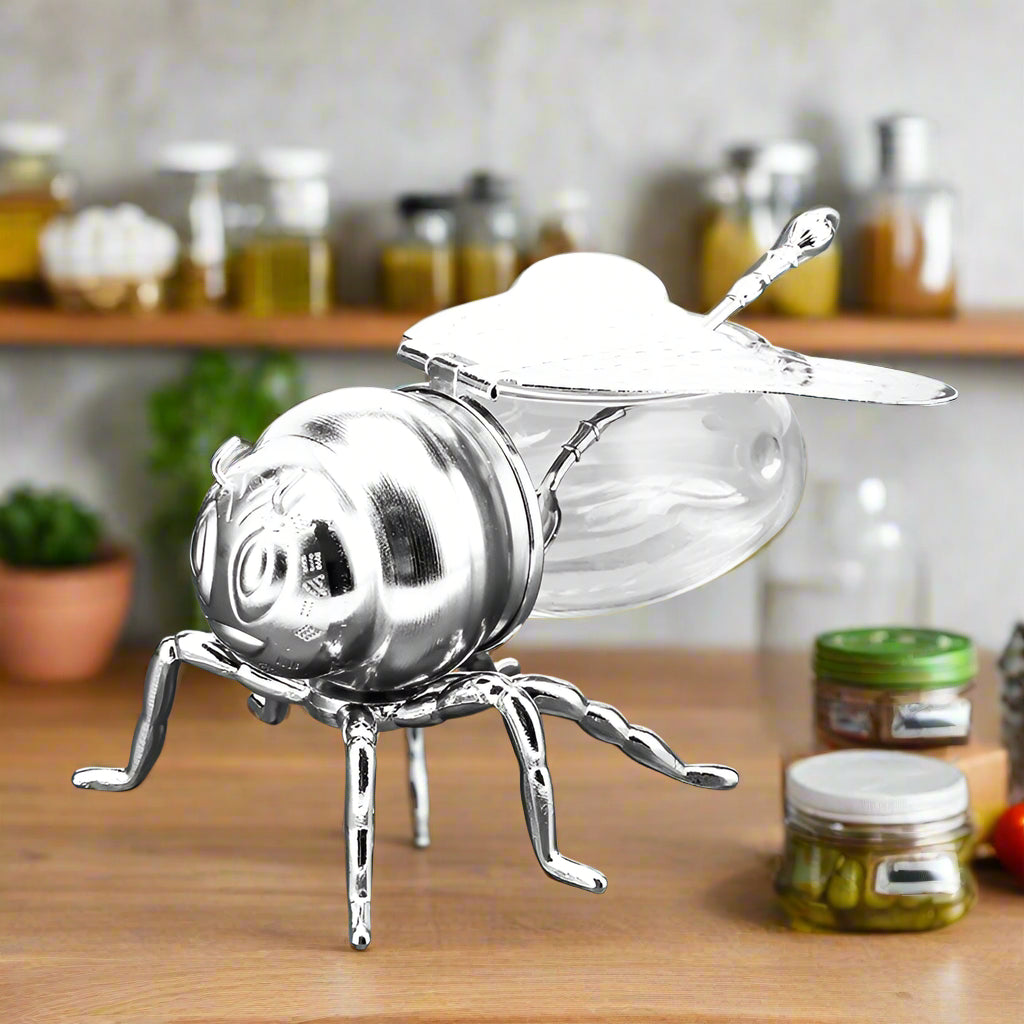 Bee Shaped Honey Jar with Spoon