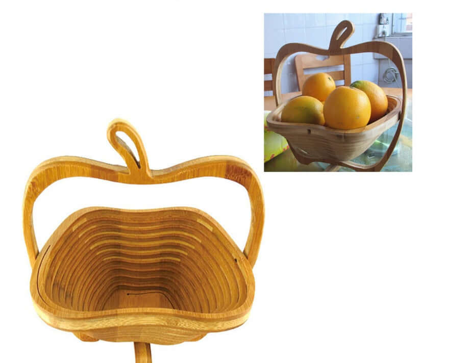 Apple Shaped Basket and Collapsible Basket