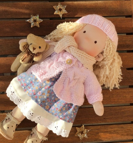 Heirloom Handmade Waldorf Doll in Natural Fabrics
