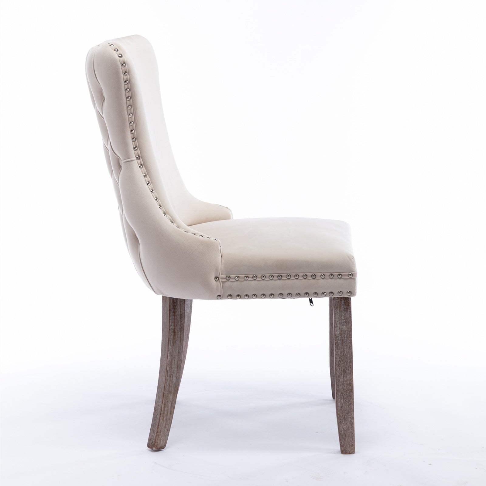 Upholstered Wingback Accent Chair with Nailhead Detail