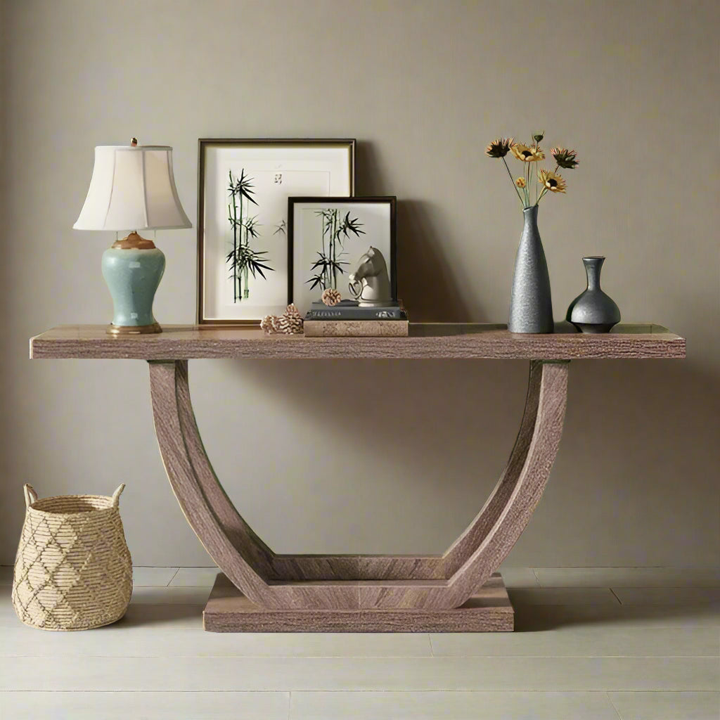 Narrow Console Table for Hallway Entry or Behind Couch