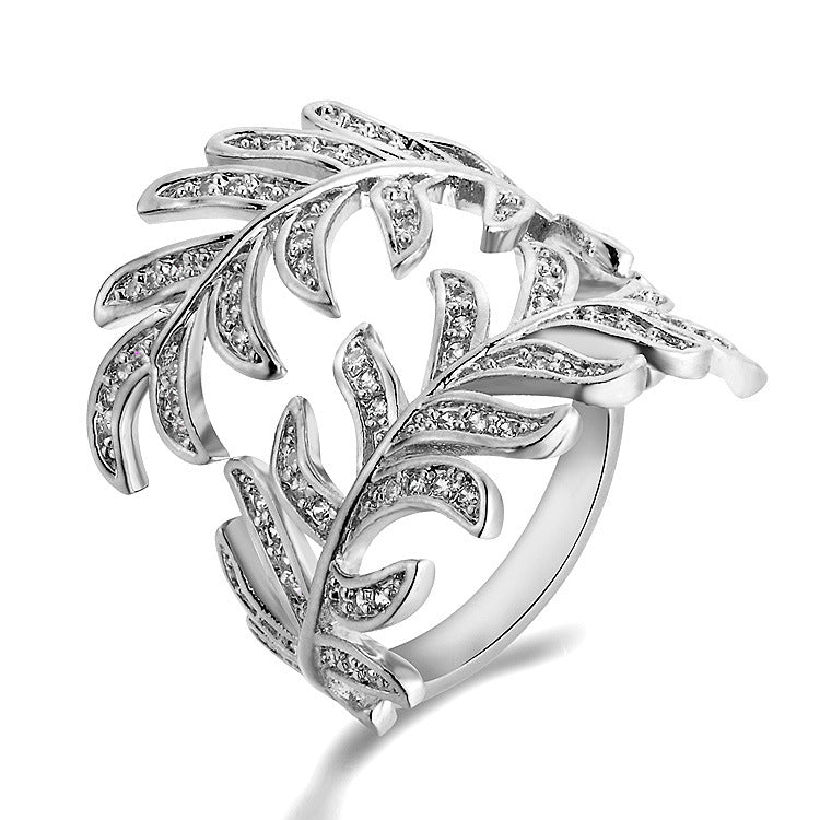 Stylish Mimosa Leaves Ring