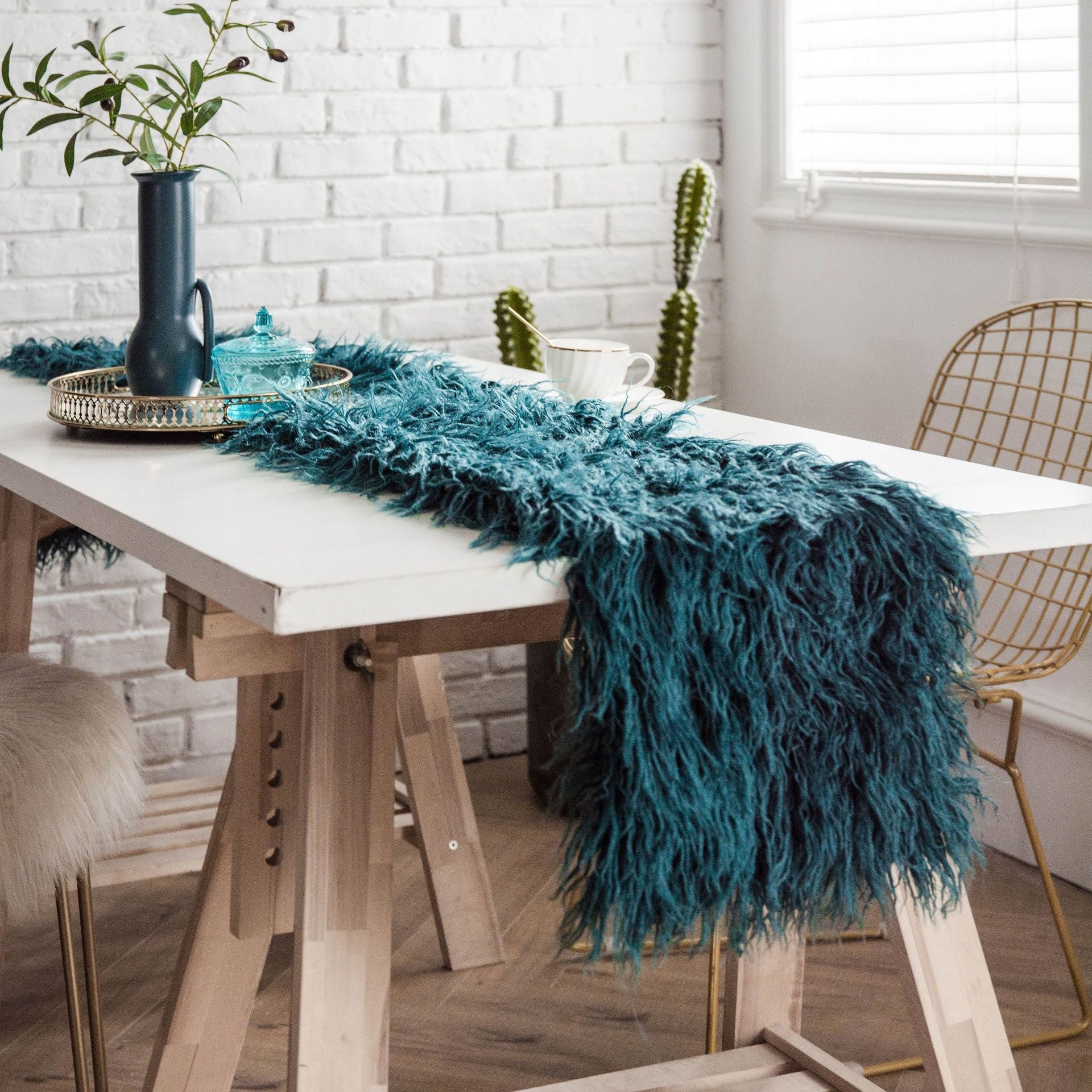 Table Runner Soft Shaggy Plush