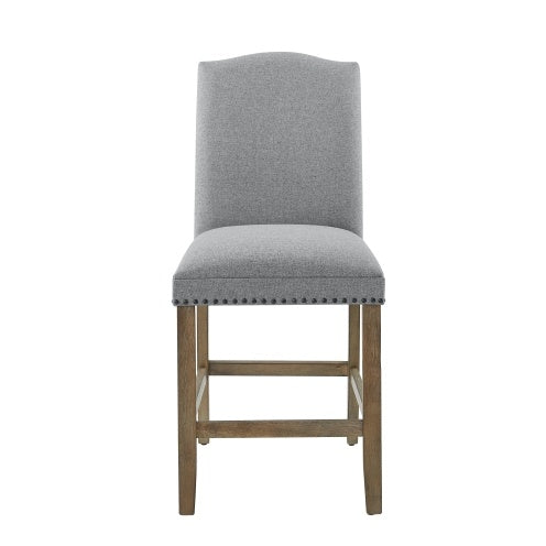 Counter Height Chair with Nailhead Trim, Upholstered Dining Chair for Kitchen Island