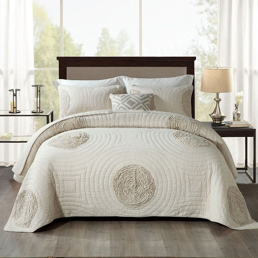 Cotton Bedspread Coverlet 3-Piece Set Quilt