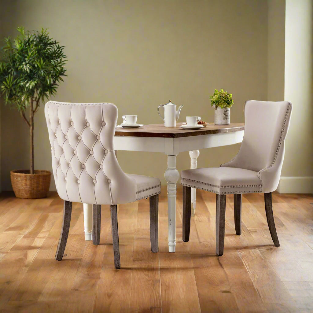 Upholstered Wingback Accent Chair with Nailhead Detail