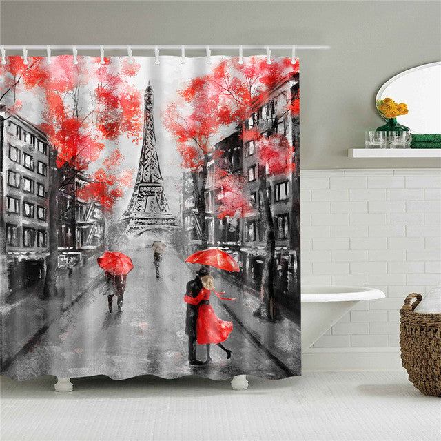 Creative Landscape Digital Printing Shower Curtain