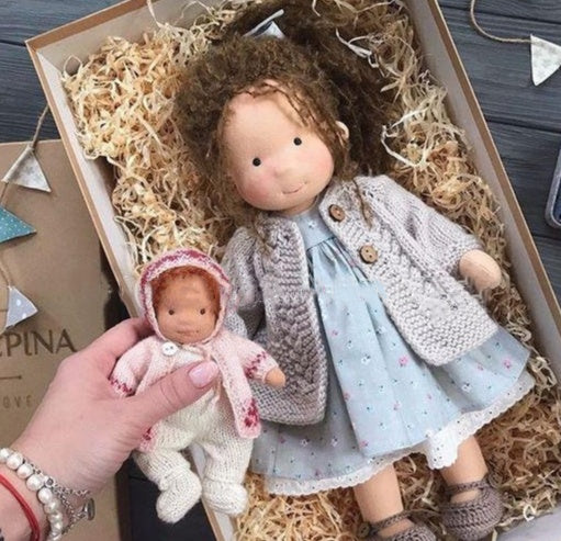 Heirloom Handmade Waldorf Doll in Natural Fabrics
