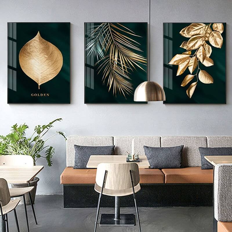 Gold leaf Canvas Wall Painting Poster