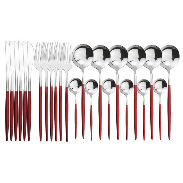 Stainless Steel Cutlery 24-piece Set