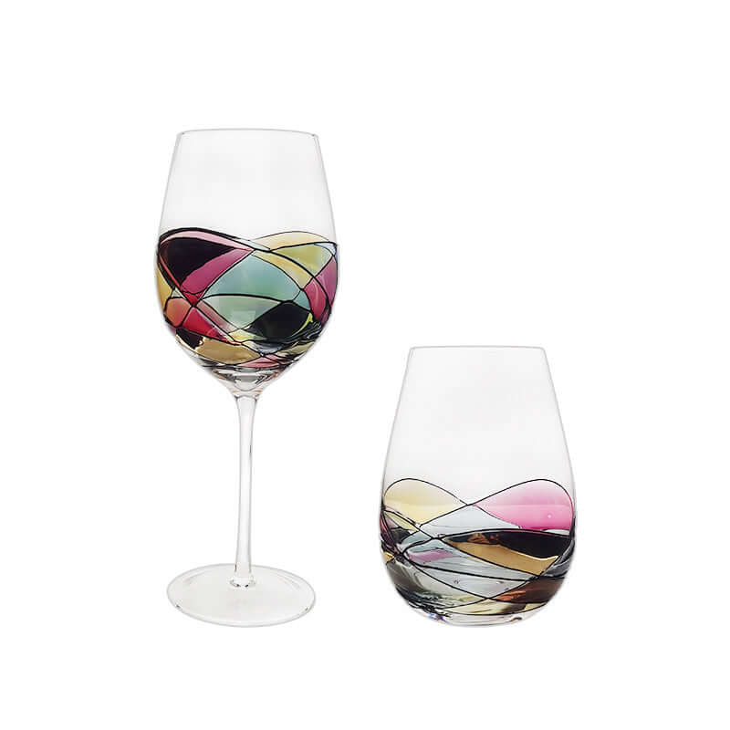 Crystal Glass Color Red Wine Glass