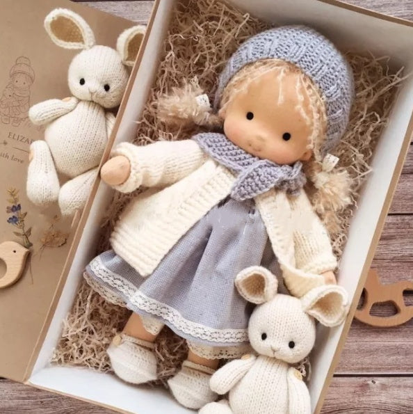 Heirloom Handmade Waldorf Doll in Natural Fabrics