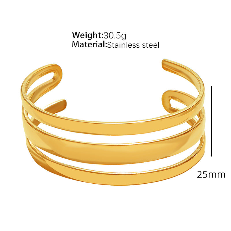 Titanium Steel Open-end Bracelet