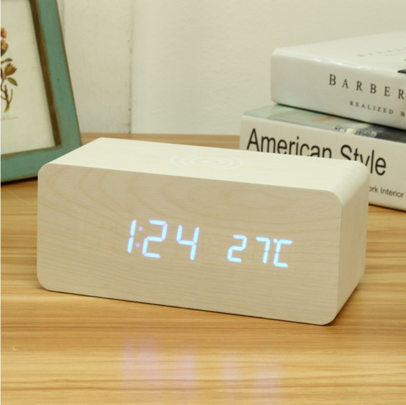 Digital Wooden Alarm Clock