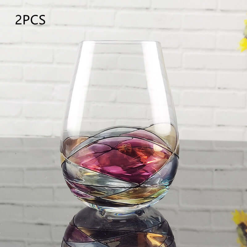 Crystal Glass Color Red Wine Glass