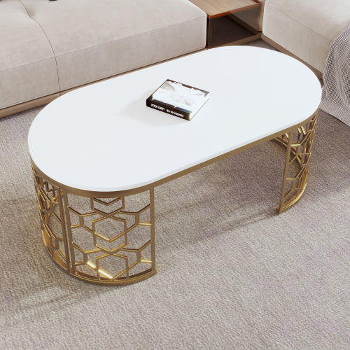Oval Shaped Coffee Table for Living Room