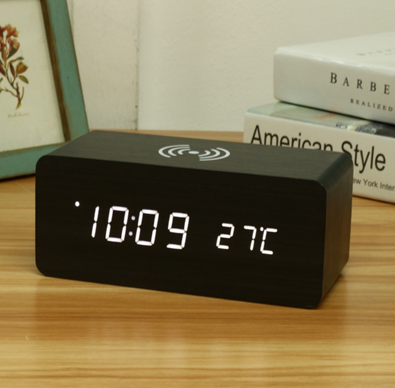 Digital Wooden Alarm Clock