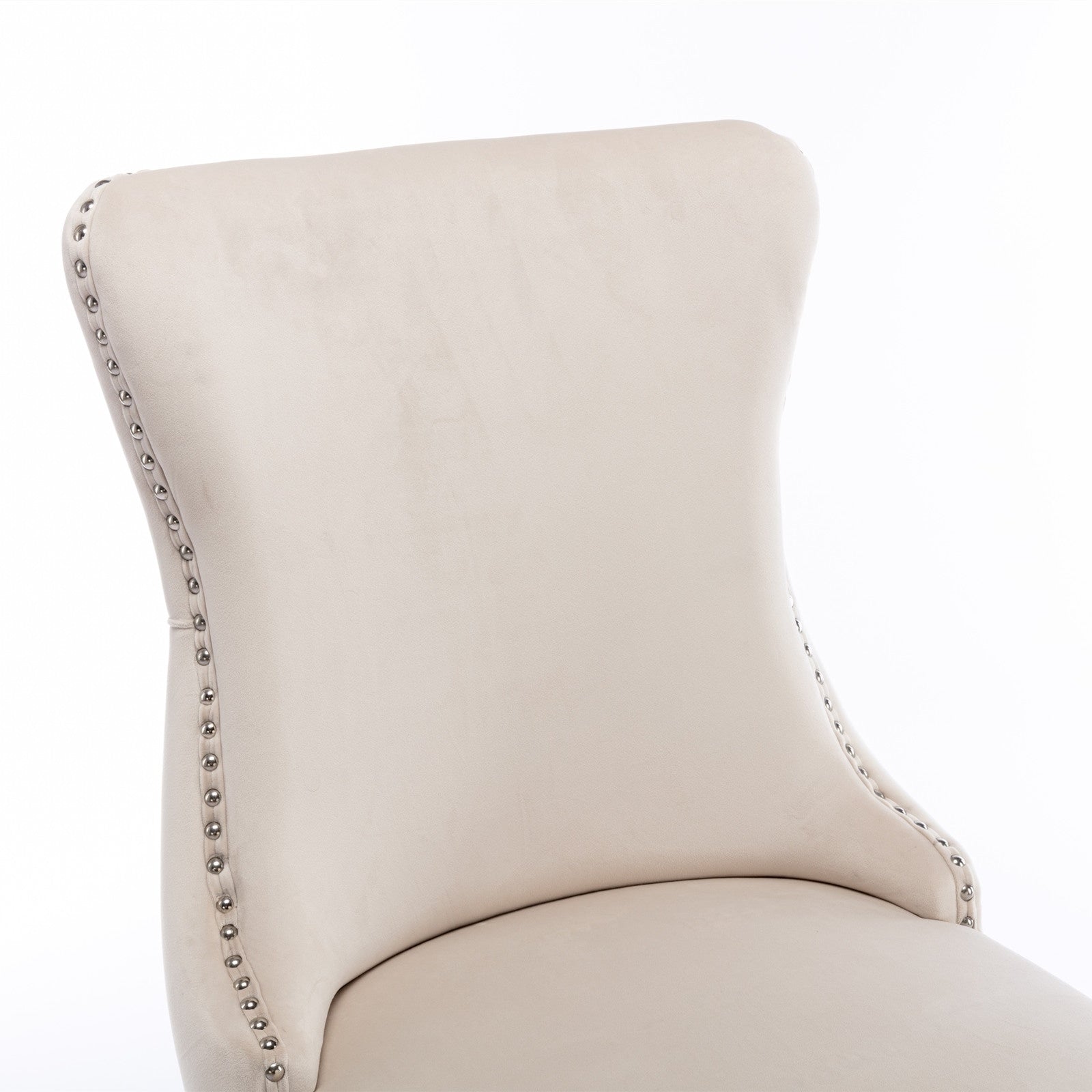 Upholstered Wingback Accent Chair with Nailhead Detail