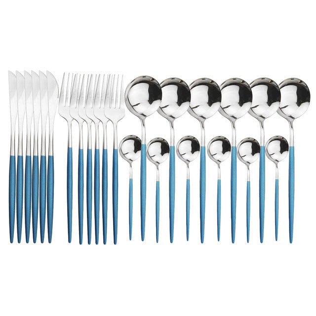 Stainless Steel Cutlery 24-piece Set