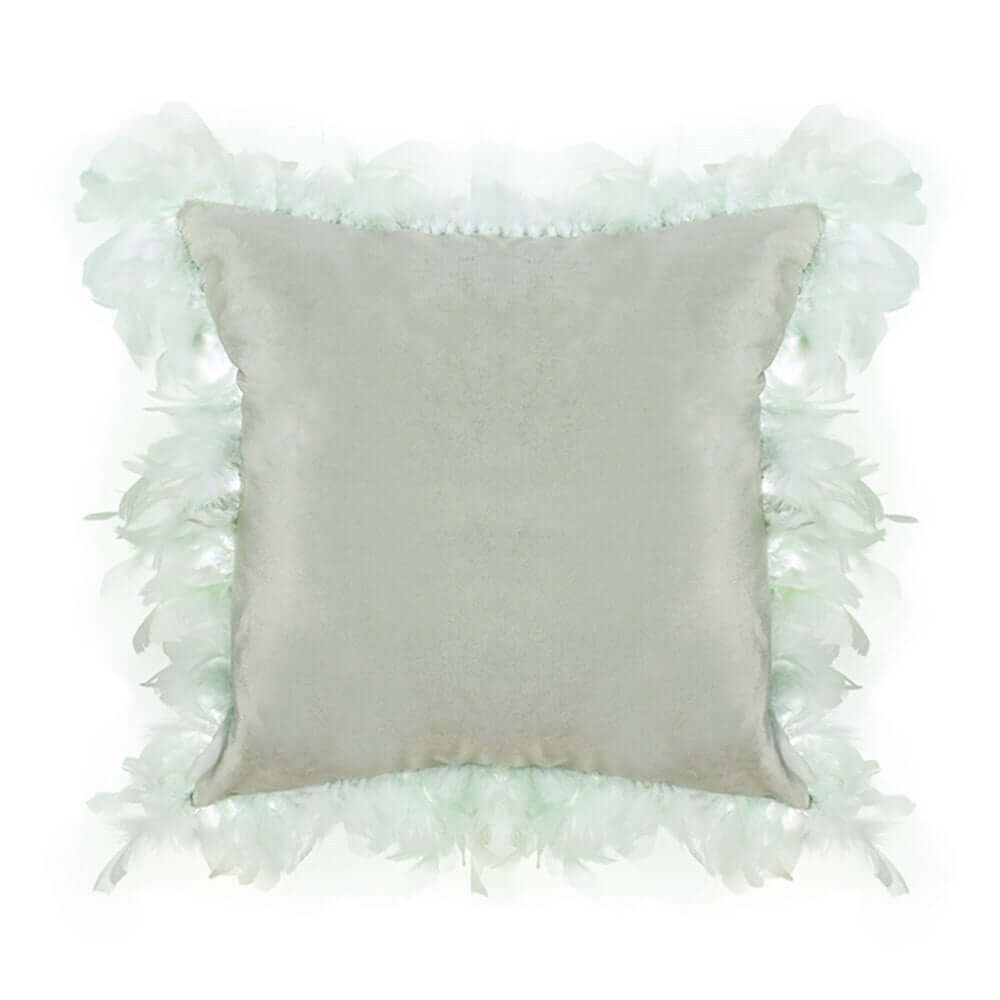 Velvet feather pillowcover home pillow