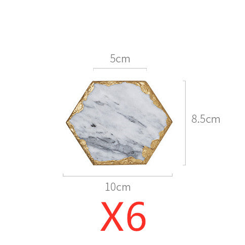 Natural Marble Placemat for Dining Table Insulation Mat