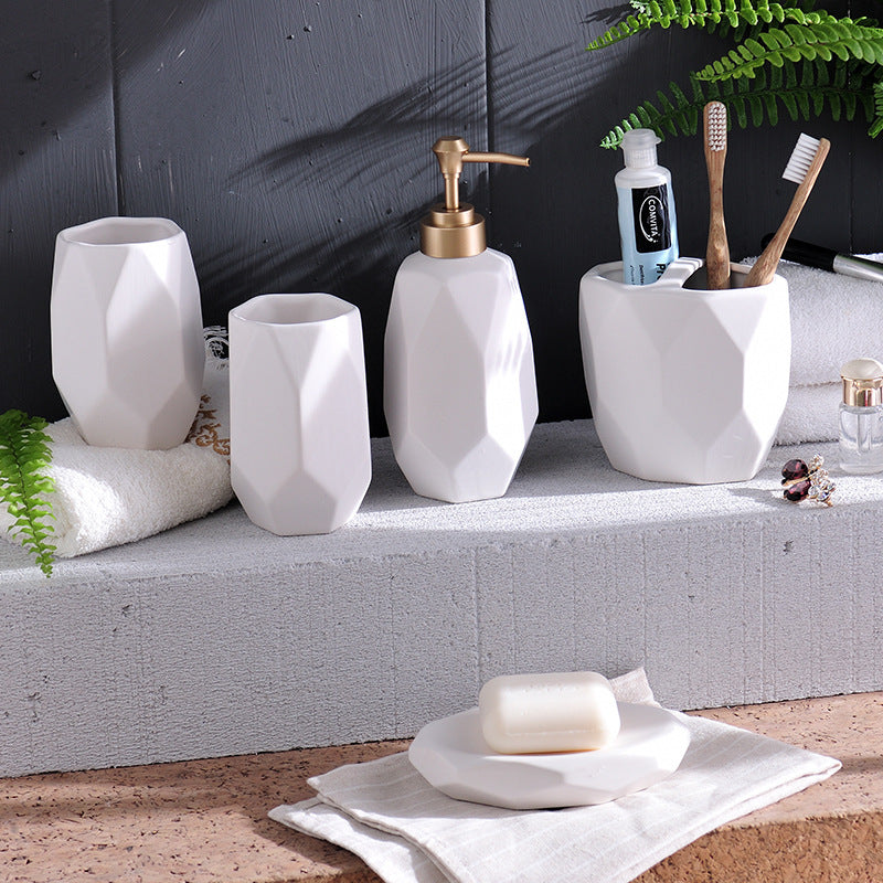 Ceramic Bathroom 5-Piece Set