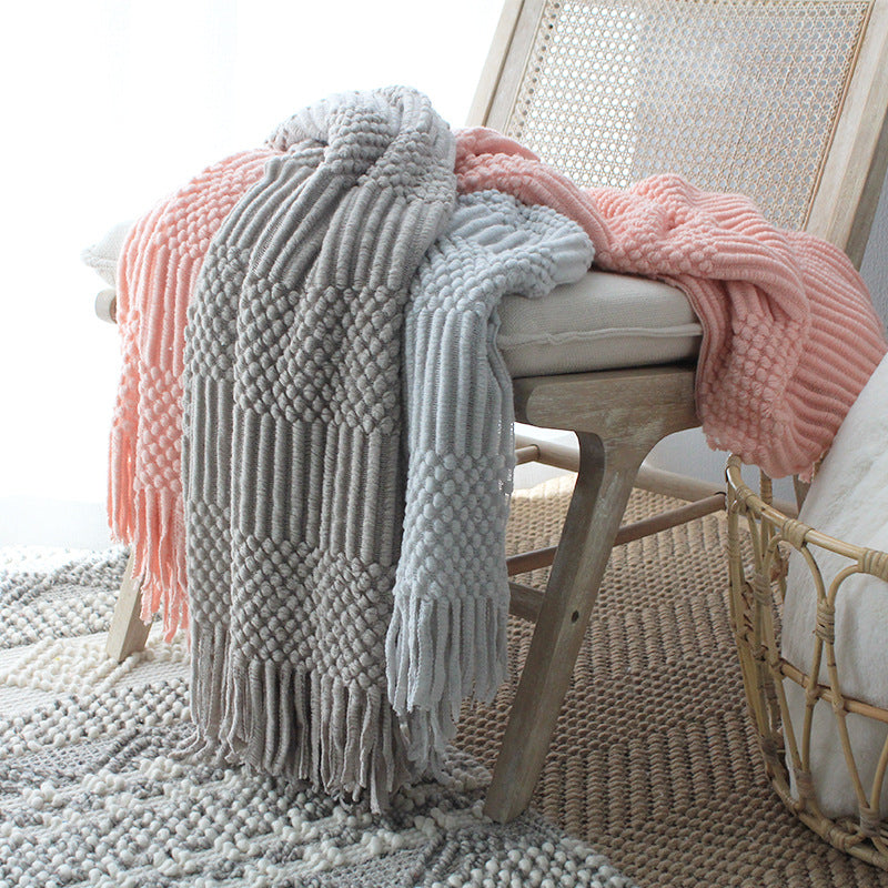 Nordic Knitted Polyester Blanket