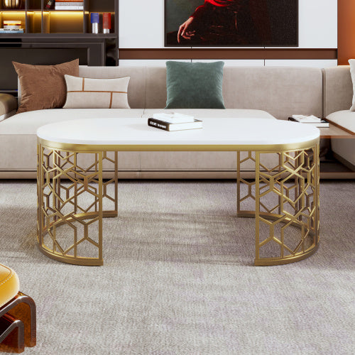 Oval Shaped Coffee Table for Living Room