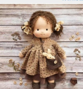 Heirloom Handmade Waldorf Doll in Natural Fabrics