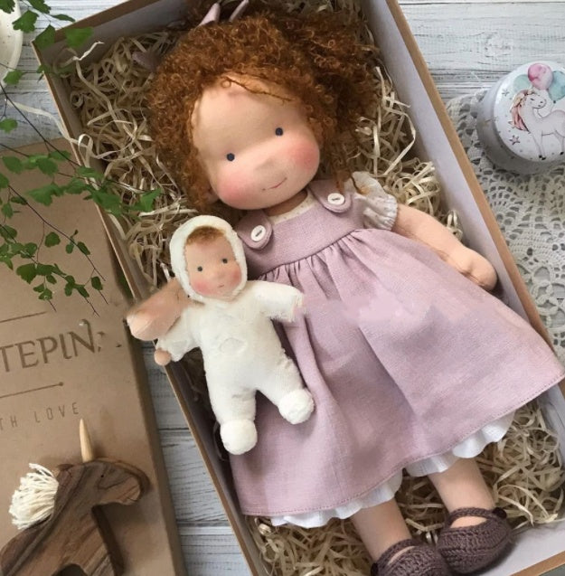 Heirloom Handmade Waldorf Doll in Natural Fabrics