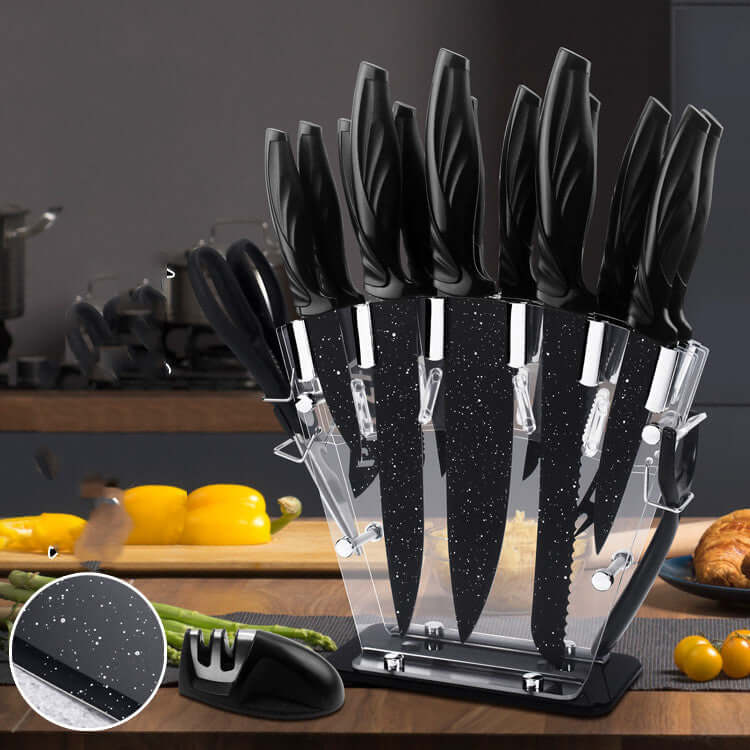 17 Pc Stainless Steel Kitchen Knife Set