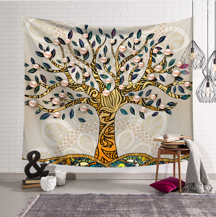 Elephant Tree Wall Art Tapestry