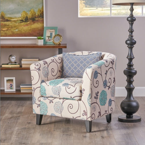 Modern Upholstered Club Chair for Living Room Comfortable Accent Armchair