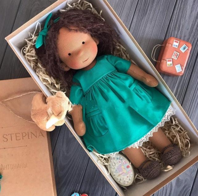 Heirloom Handmade Waldorf Doll in Natural Fabrics