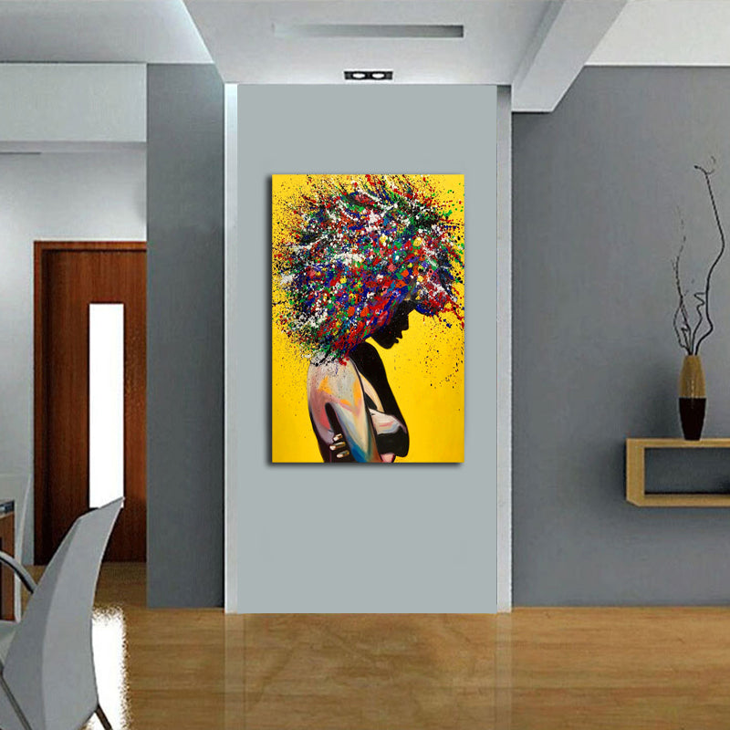 Vibrant Female Portrait Canvas Poster