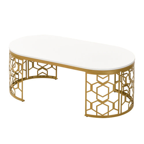 Oval Shaped Coffee Table for Living Room