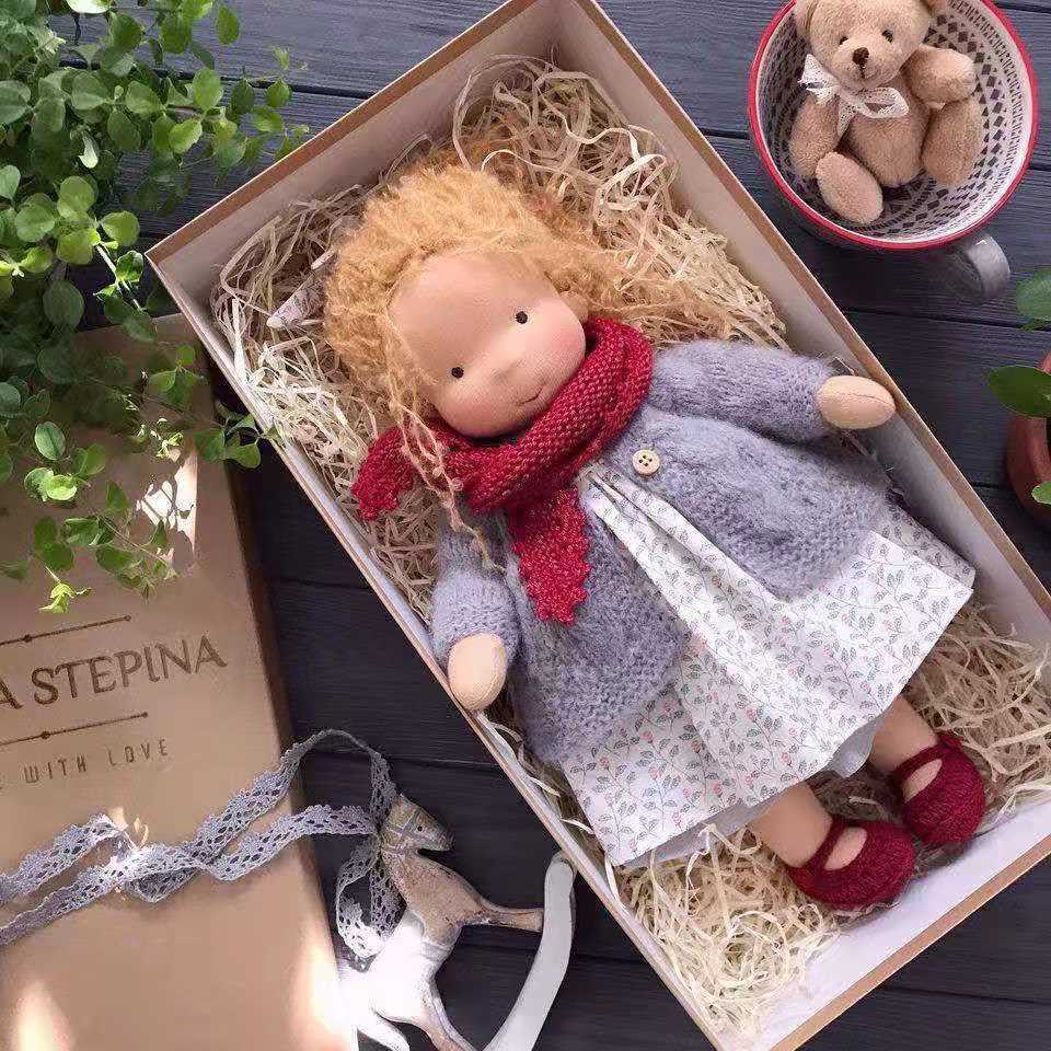 Heirloom Handmade Waldorf Doll in Natural Fabrics