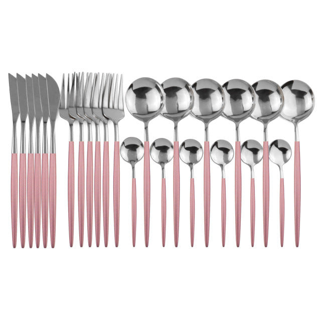 Stainless Steel Cutlery 24-piece Set