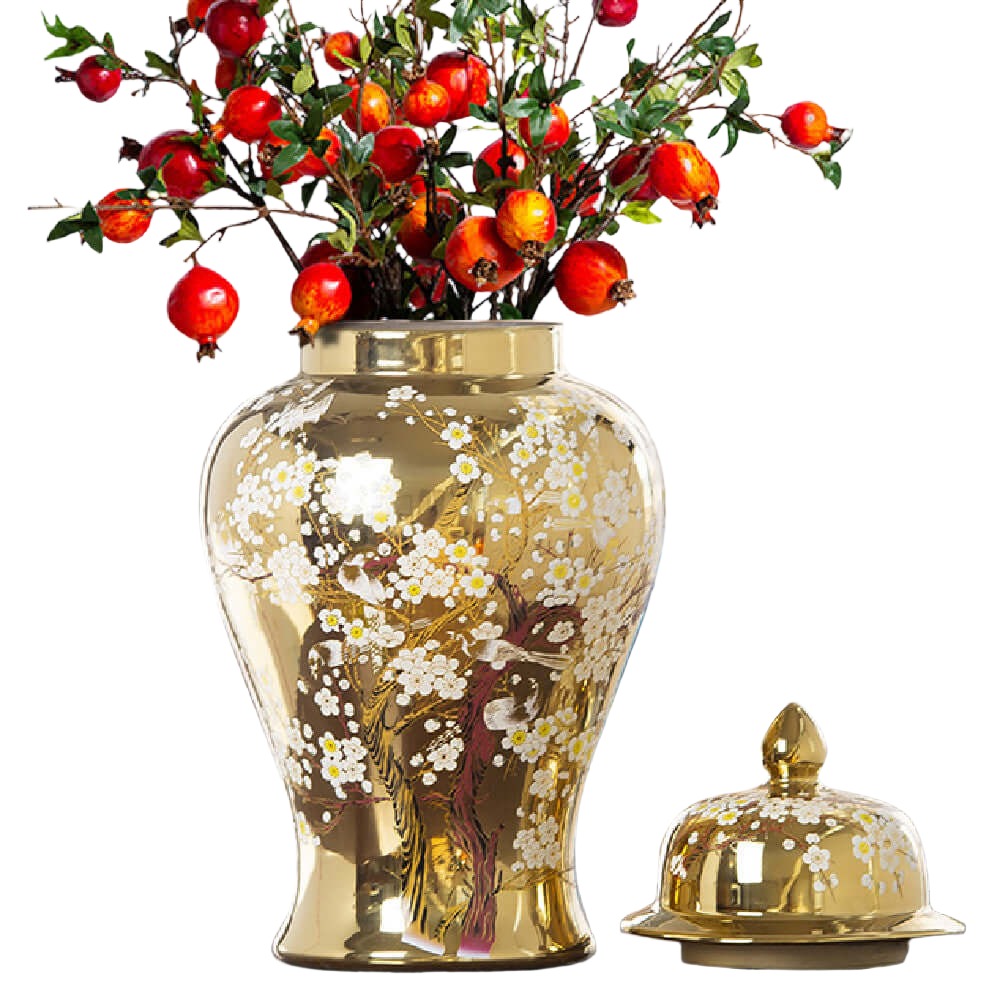 Asian and European Inspired Luxury Ceramic Vase