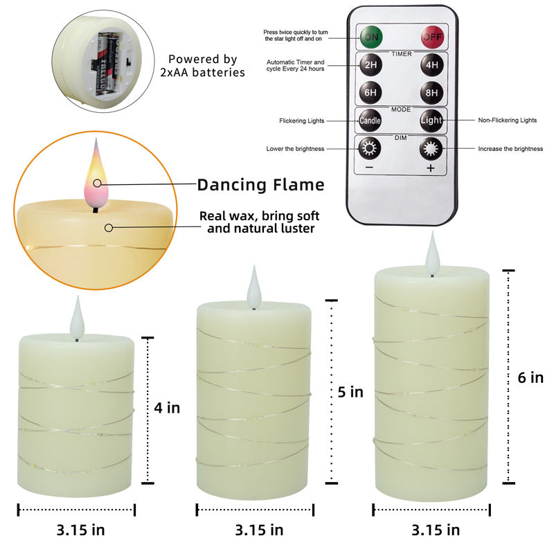 LED Flameless Candles with Remote, Battery Operated