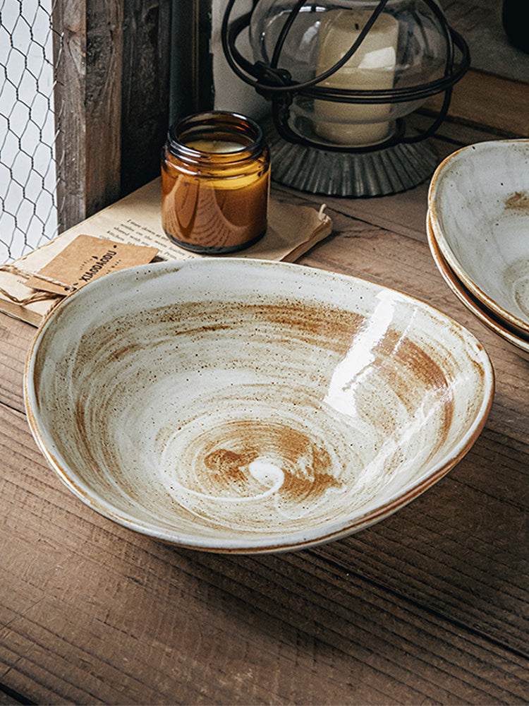 Stoneware-shaped Salad Bowl